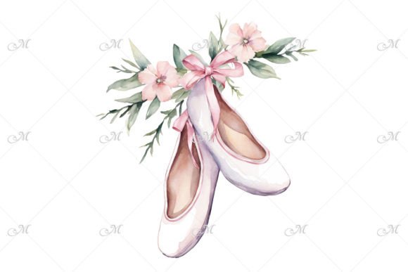 Download Ballet Shoes Watercolor Clipart - Shoes Collection