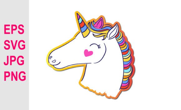 Download Cute Unicorn Vector Illustration SVG - Unicorn Collection