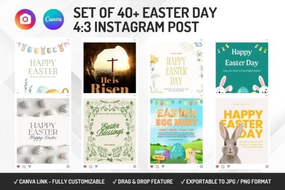Download 40+ EASTER DAY 4:3 Instagram Post - Premium Resources