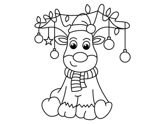 Download Funny Rain Deer Cartoon Coloring Book - Deer cartoon Collection