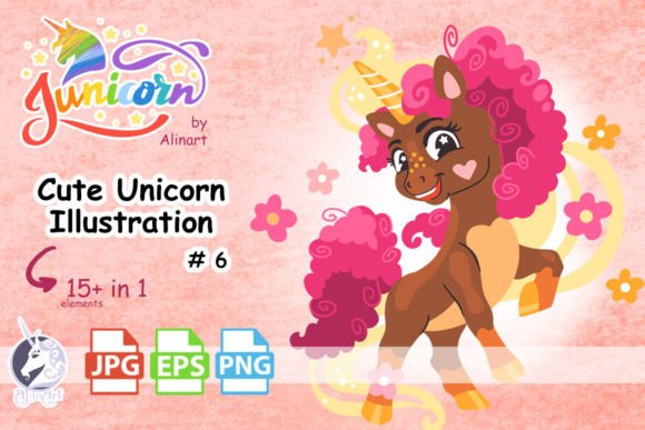 Download Floral Cartoon Unicorn Illustration - Unicorn Collection