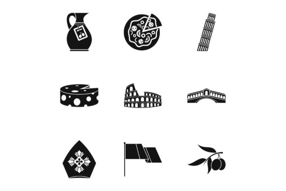 Download Country Italy Icons Set, Simple Style - Premium Resources