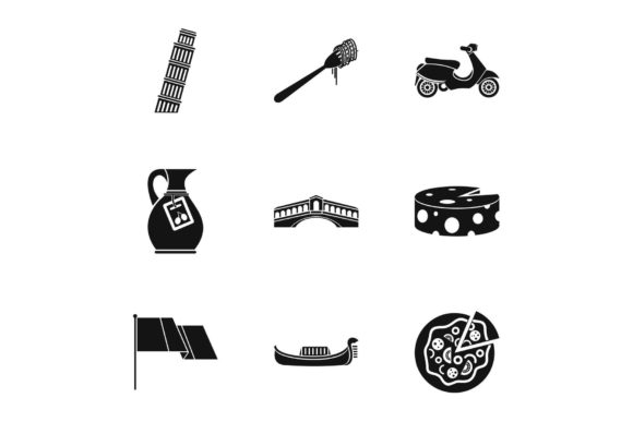 Download Italy Icons Set, Simple Style - Premium Resources