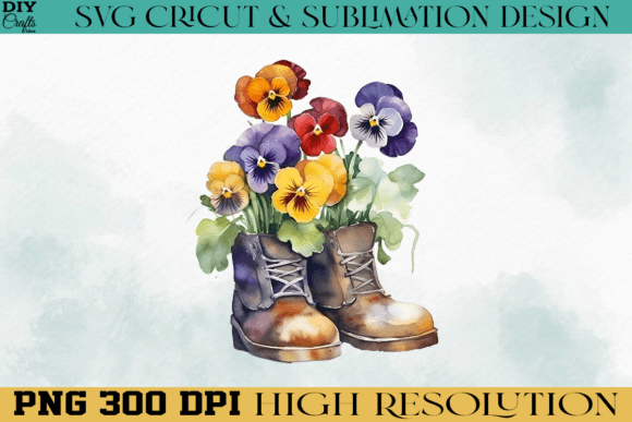 Download Beautiful Flowers Shoes PNG Watercolor - Shoes Collection
