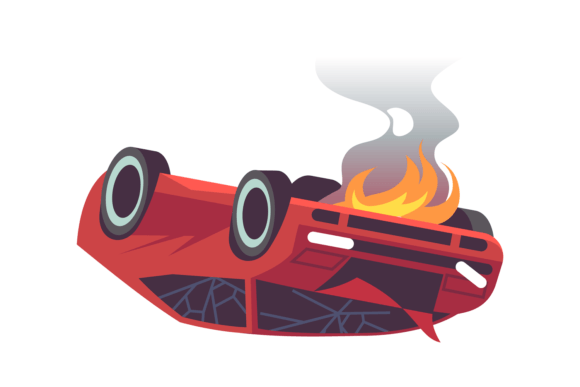 Download Damaged Flat Car. Auto Accident on Road, - Flat car Collection