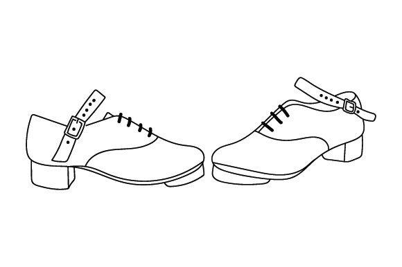 Download Irish Dance Hard Shoes Line Art - Shoes Collection