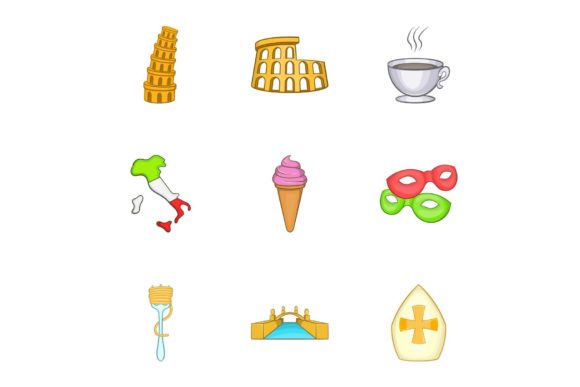 Download Holiday in Italy Icons Set - Premium Bundle