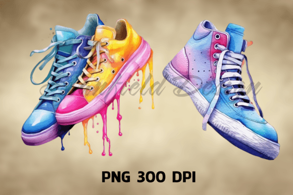 Download Watercolor Shoes Dripping Png, Shoes PNG - Shoes Collection
