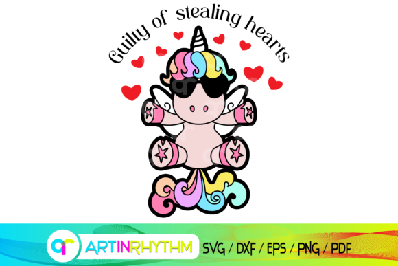 Download Happy Valentine's Day, Heart Unicorn Svg - Unicorn Collection
